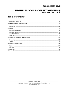 Sub-Section 4G.5 Puyallup Tribe All Hazard Mitigation Plan Volcanic