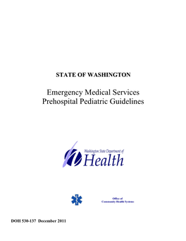 Washington State EMS Pediatric Guideliens