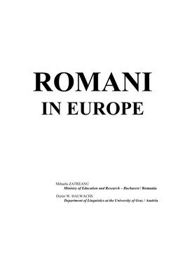 Romani Language in Europe