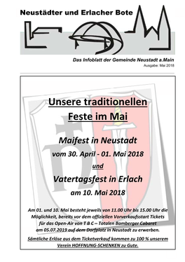 Unsere Traditionellen Feste Im Mai