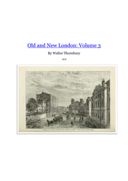 Old and New London Volume 3