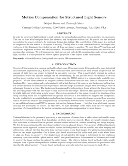 Motion Compensation for Structured Light Sensors