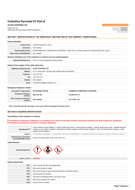 Carboline Pyroclad X1 Part A