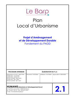 Plan Local D'urbanisme