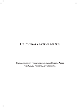 De Filipinas a América Del Sur I