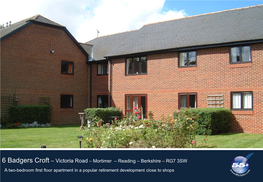 Victoria Road – Mortimer – Reading – Berkshire – RG7 3SW a Two-Bedroom First Floor Apartment in a Popular Retirement Development Close to Shops