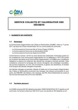 Service Collecte Et Valorisation Des Déchets