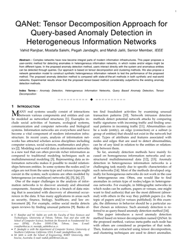 Qanet: Tensor Decomposition Approach for Query-Based Anomaly