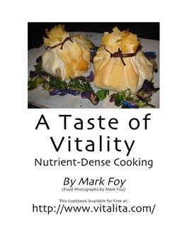 A Taste of Vitality Nutrient-Dense Cooking