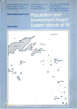 The Soils of Lakeba and Taveuni : Preliminary Report