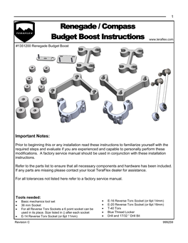 Renegade / Compass Budget Boost Instructions