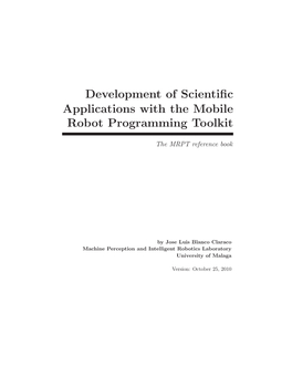 Development of Scientific Applications with the Mobile Robot