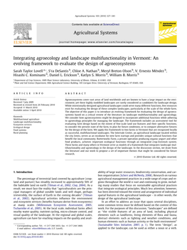 Agricultural Systems 103 (2010) 327–341