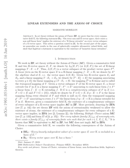 Linear Extenders and the Axiom of Choice