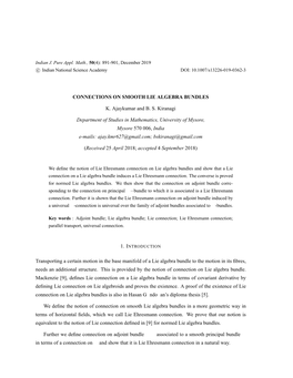 Connections on Smooth Lie Algebra Bundles