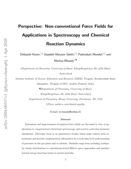 Perspective: Non-Conventional Force Fields for Applications in Spectroscopy and Chemical Reaction Dynamics