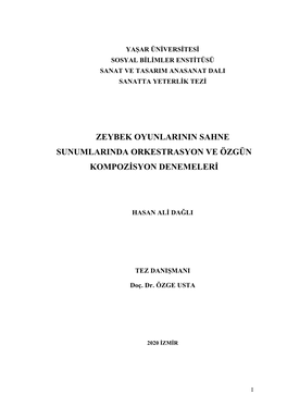 Zeybek Oyunları Sahne Sunumlarında