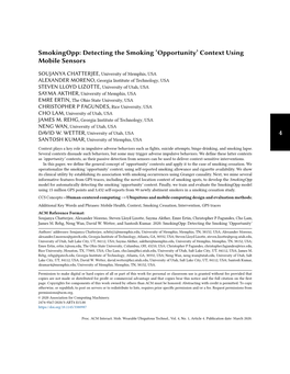 4 Smokingopp: Detecting the Smoking 'Opportunity' Context