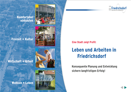 Wirtschaftsstandort Friedrichsdorf Weiter an Attraktivität Gewinnt, Um Die Anzahl Der Arbeitsplätze in Der Stadt Zu Erhalten Bzw