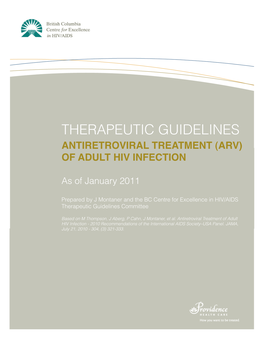 Adult Therapeutic Guidlines Cover Page May2 2011