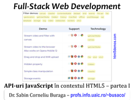 Programare Web. API-Uri Javascript În Contextul HTML5