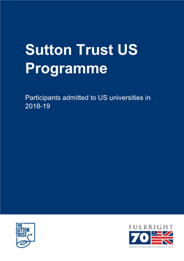 Sutton Trust US Programme