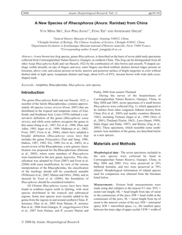 15 Mo Et Al New Rhacophorus:Layout 1.Qxd