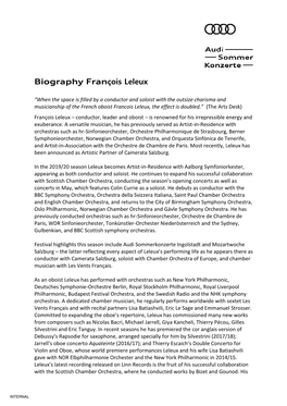 Biography François Leleux