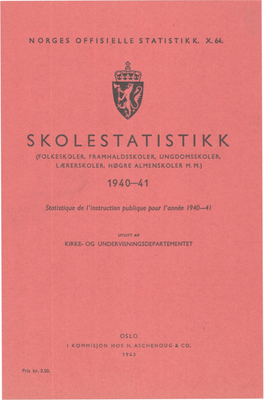 Skolestatistikk 1940-41