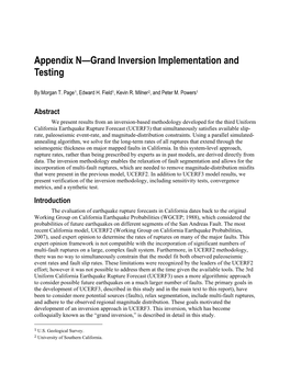 Appendix N—Grand Inversion Implementation and Testing