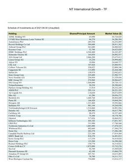 NT International Growth - TF