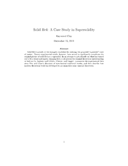 Solid He4: a Case Study in Supersolidity
