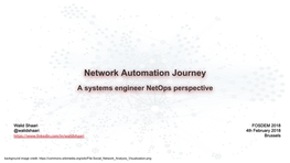 Network Automation Journey