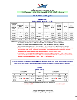 UBLI (Lastovo) - VELA LUKA (Korčula) - HVAR - SPLIT I Obratno