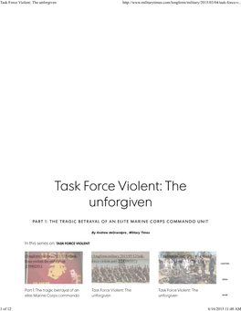 Task Force Violent: the Unforgiven