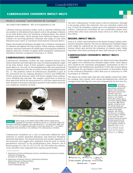 Carbonaceous Chondrite Impact Melts