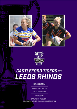 Leeds Rhinos Ko: 3.00Pm