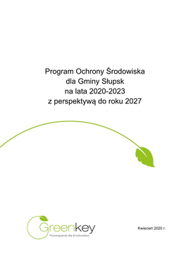 Program Ochrony Środowiska Dla Gminy Słupsk Na Lata 2020-2023 Z Perspektywą Do Roku 2027