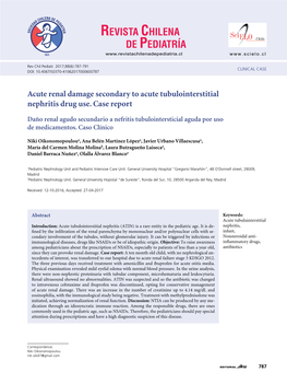 Acute Renal Damage Secondary to Acute Tubulointerstitial Nephritis Drug Use