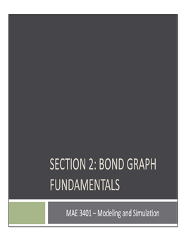 Bond Graph Fundamentals