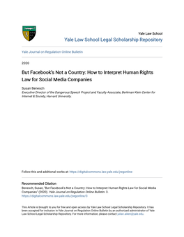 How to Interpret Human Rights Law for Social Media Companies