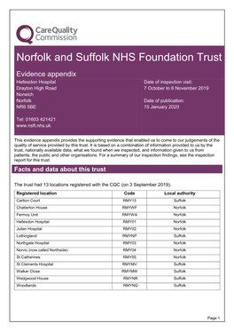 Norfolk and Suffolk NHS Foundation Trust