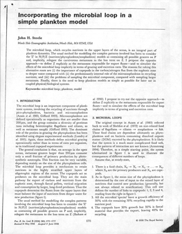 Incorporating the Microbial Loop Simple Plankton Model 1N A