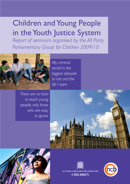 Children and Young People in the Youth Justice System Report of Seminars Organised by the All Party Parliamentary Group for Children 2009/10