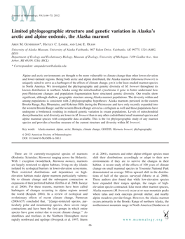 Limited Phylogeographic Structure and Genetic Variation in Alaska's Arctic