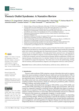 Thoracic Outlet Syndrome: a Narrative Review