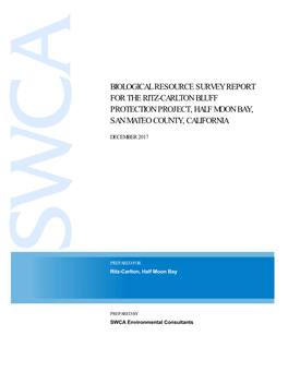 Biological Resource Survey Report for the Ritz-Carlton Bluff Protection Project, Half Moon Bay, San Mateo County, California