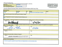 Financial Disclosure Report (OGE Form 278E)