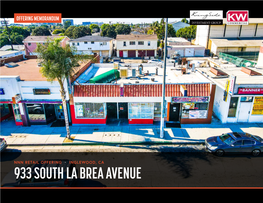 933 SOUTH LA BREA AVENUE Contents