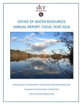 Office of Water Resources Annual Report, Fiscal Year 2018